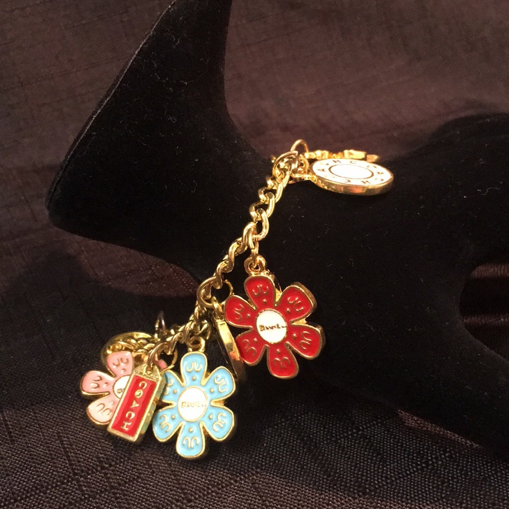 Replica charm bracelet multi color floral tag